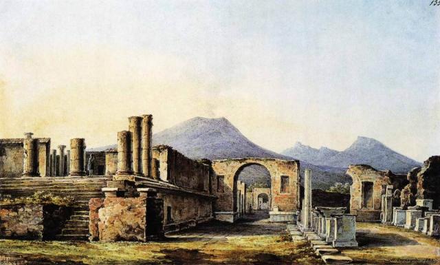 Чернецов Г.Г. Развалины в Помпее. 1842. Чернецов Г.Г. Развалины в Помпее. 1842.